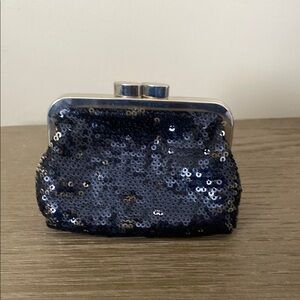 Sequin Clutch Bag - Black